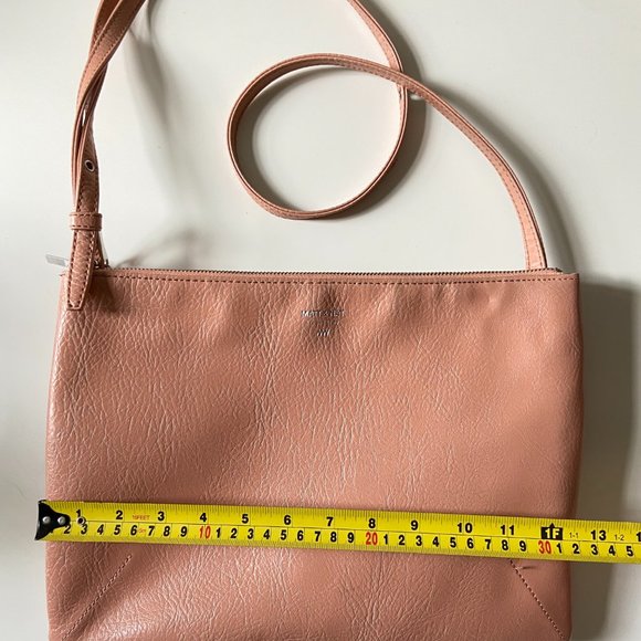 Matt & Nat • 3-pocket Purse / Bag • Blush Pink • Adjustable Strap - Picture 10 of 11